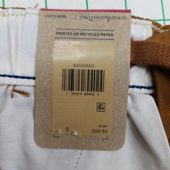 Levis XX Chino Joggers Elastic Waist Drawstring Pants Tapered Leg Mens Size S - Picture 5 of 12